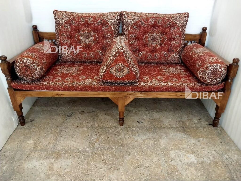 خرید شاه‌نشین شش‌تکه طرح شقایق | نشیمن سنتی ایرانی