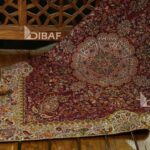 رومیزی ترمه طرح افشار رنگ زرشکی