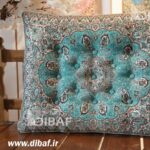 فروش پشتی سنتی ترمه طرح نیلوفر | رنگ سبز