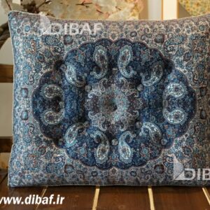 فروش پشتی سنتی ترمه طرح نیلوفر | رنگ سرمه ای